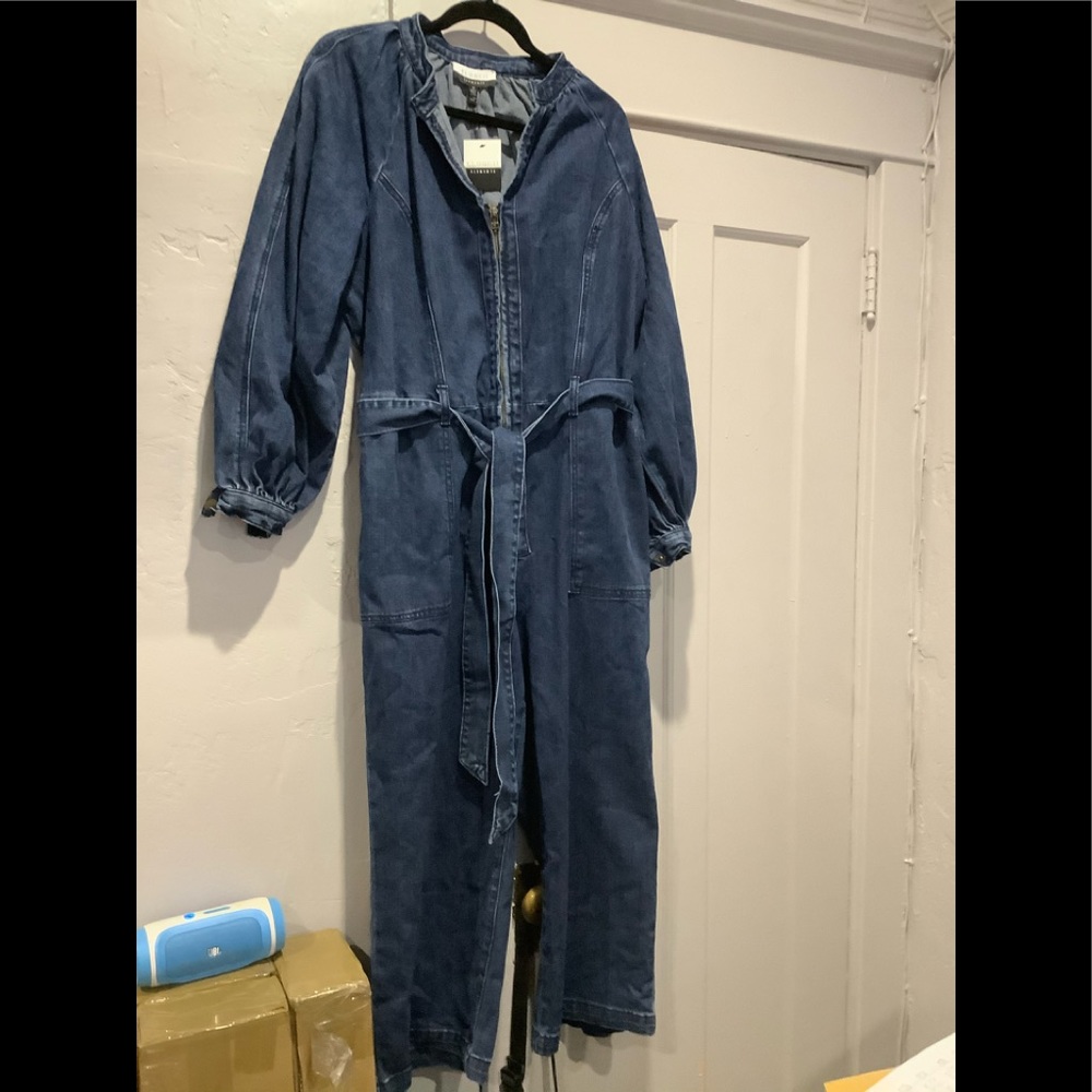 Eloquii long sleeve denim jumpsuit